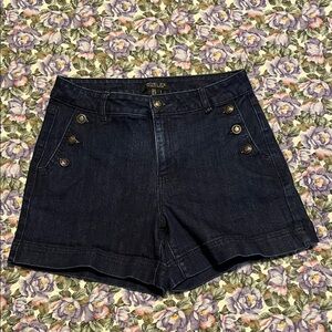 Rachel Zoe Dark Navy Denim Sailor Shorts Size US 6